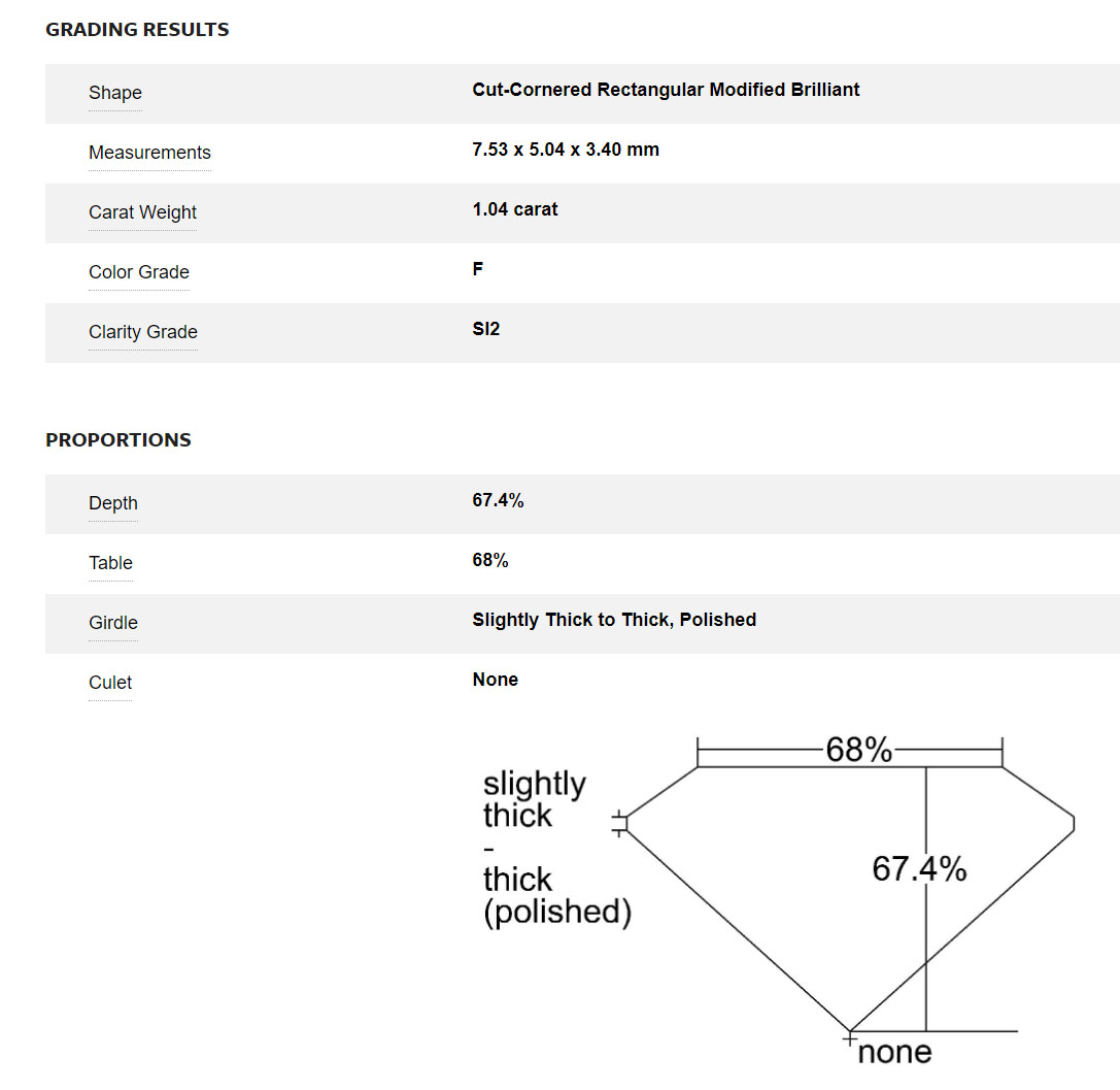 Korman Signature Loose Diamond 1.04ct Radiant Cut