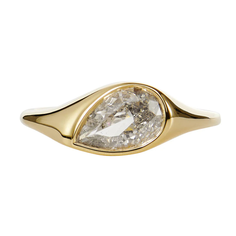 Artemer 18kt Yellow Gold and Diamond Elation Signet Ring