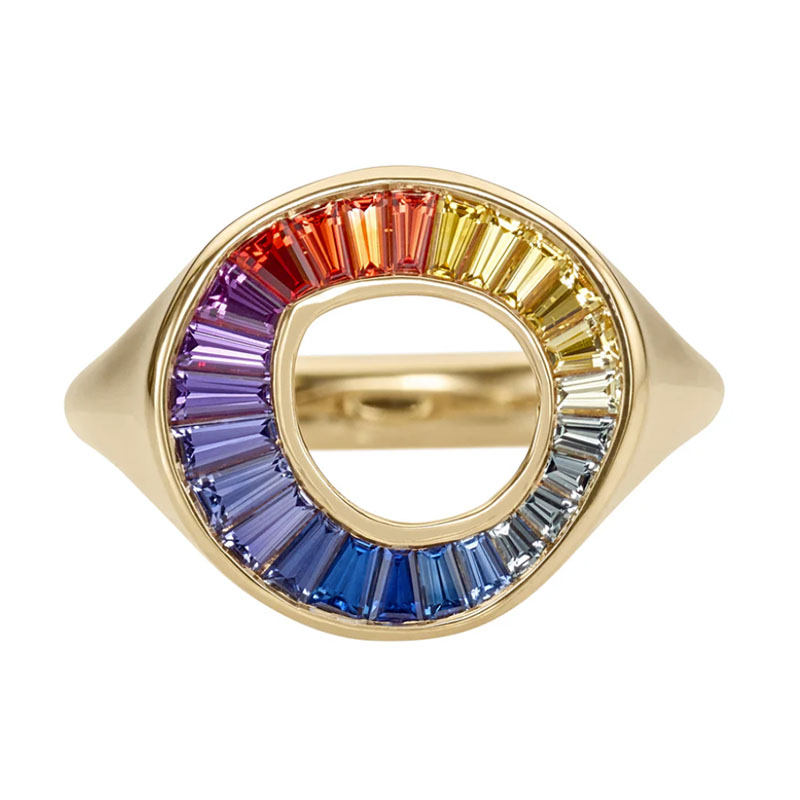 Artemer 18kt Yellow Gold Rainbow Sapphire Ring