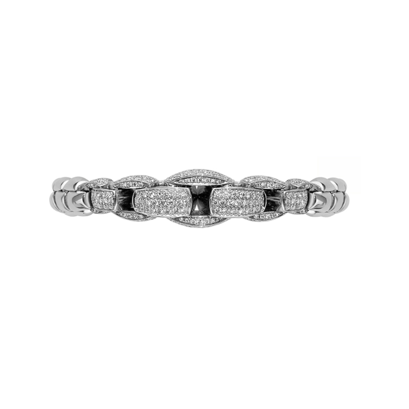 Fope 18kt White Gold and Pave Diamond Bracelet