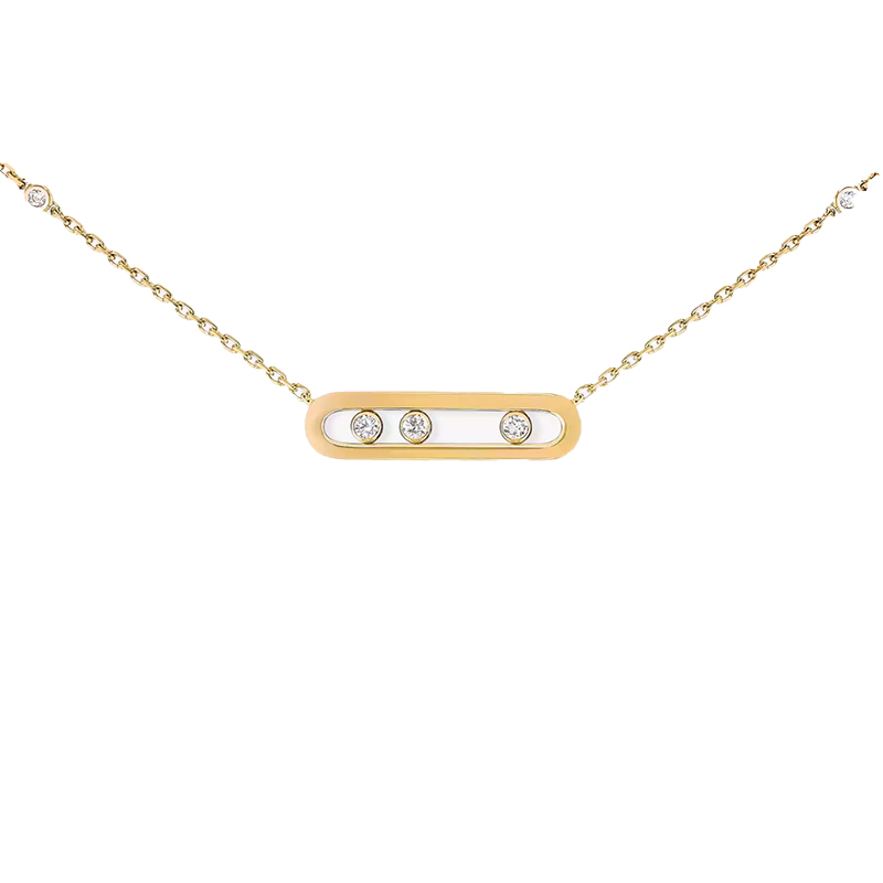 Messika 18kt Yellow Gold Baby Move Diamond Necklace