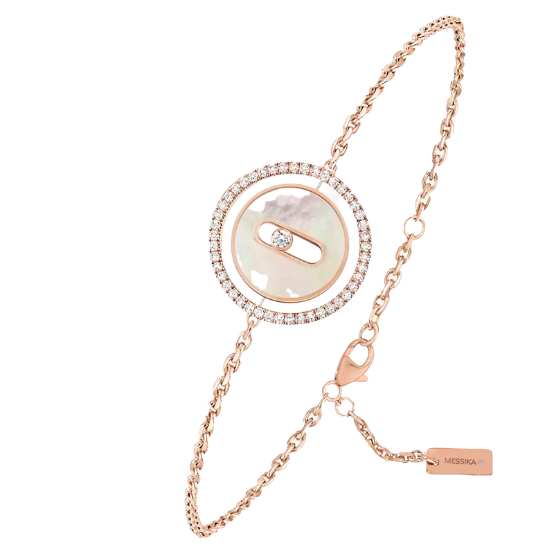 Messika 18kt Rose Gold Mother of Pearl and Pave Diamond Bracelet