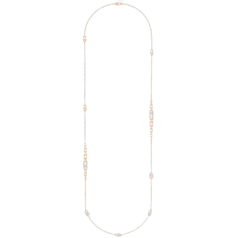 Messika 18kt Rose Gold Pave Diamond Long Necklace