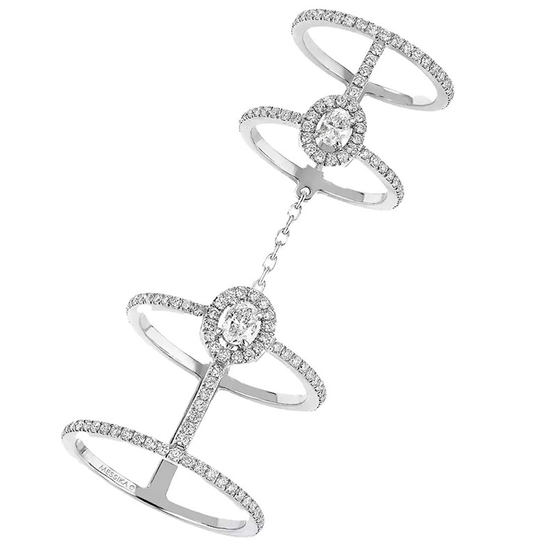 Messika 18kt White Gold and Pave Diamond Glam