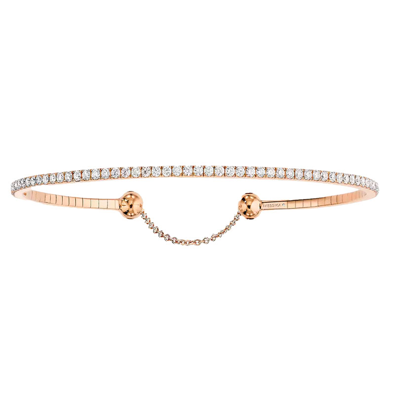 Messika 18kt Rose Gold and Diamond Skinny Tennis Bracelet