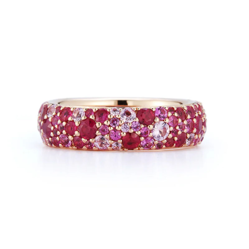 Walter's Faith 18kt Rose Gold Pink Sapphire Band