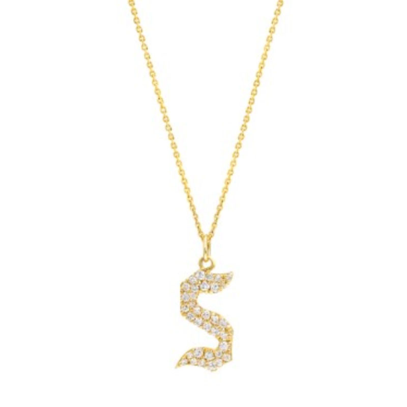 Korman Signature 14kt Yellow Gold S Pendant Necklace