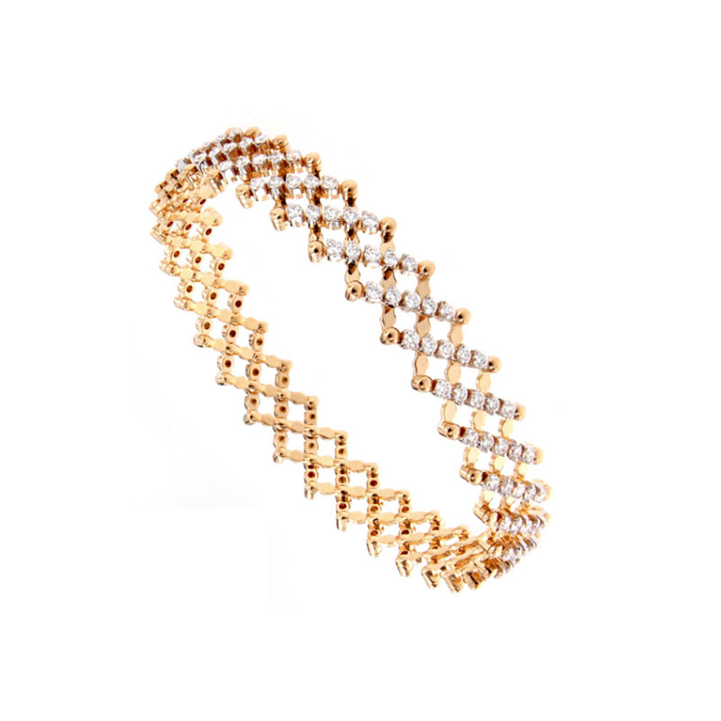 Serafino Consoli 18kt Rose Gold Diamond Expandable Ring to Bracelet