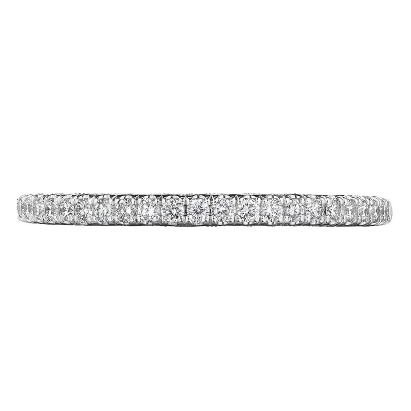 Tacori 18kt White Gold and Diamond 1/2 Way Wedding Band