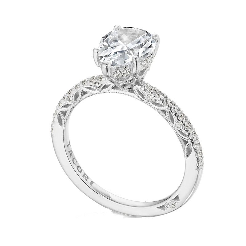 Tacori 18kt White Gold Dantela Engagement Ring Setting