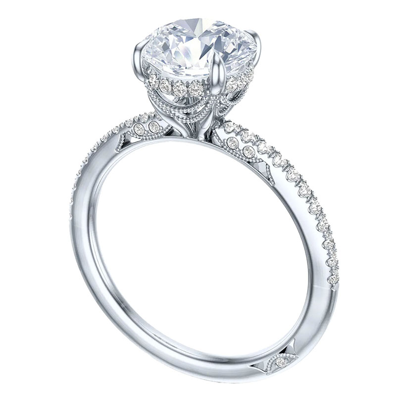 Tacori 18kt White Gold and Diamond Engagement Ring Setting