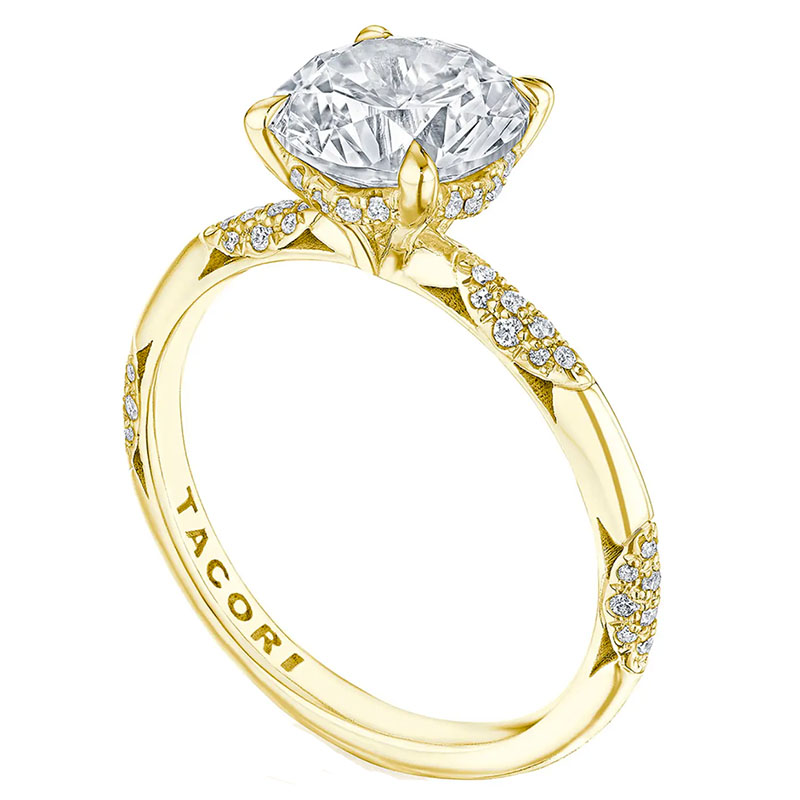 Tacori 18kt Yellow Gold and Diamond Founders Engagement Ring Setting