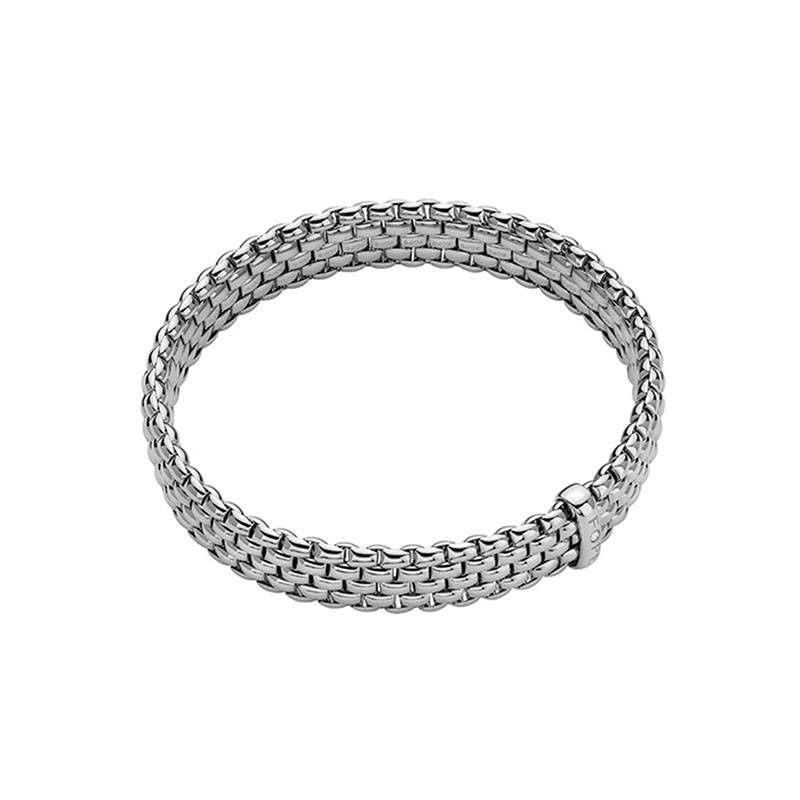 Fope 18kt White Gold  Round Diamond Panorama Bracelet