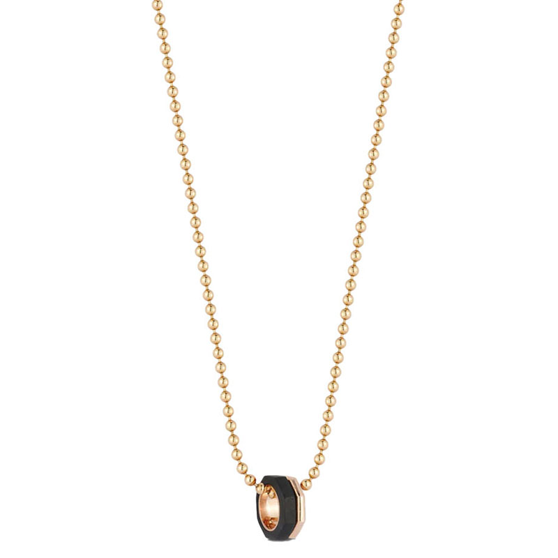 Walter's Faith 18kt Rose Gold and Onyx Beaded Necklace