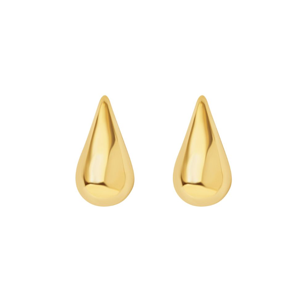 Korman Collection 14k Yellow Gold Puffed Teardrop Earrings