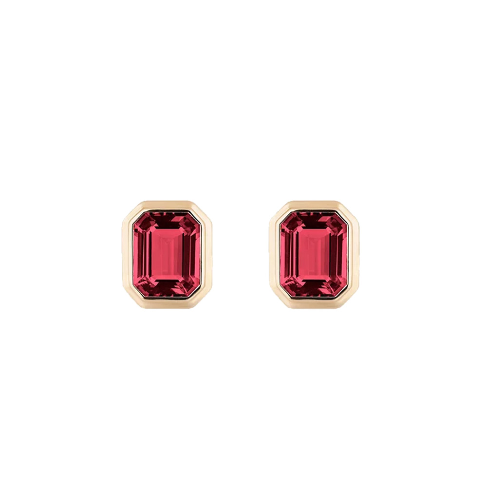 Goshwara 18k Yellow Gold Garnet Manhattan Gemstone Earrings