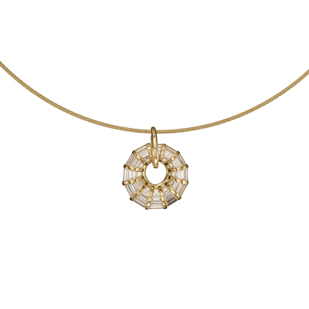 Artemer 18k Yellow Gold Nimbus Diamond Pendant Necklace