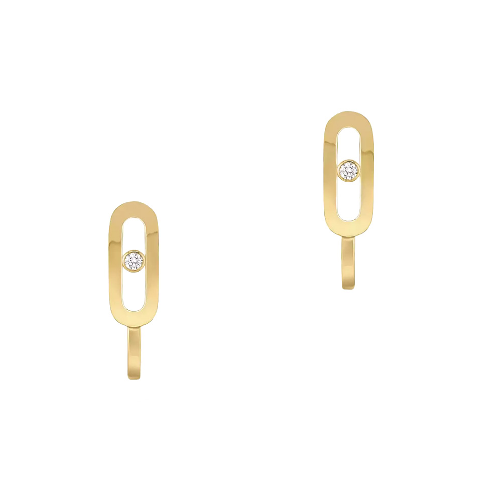 Messika 18k Yellow Gold Mini Move Uno Hoops