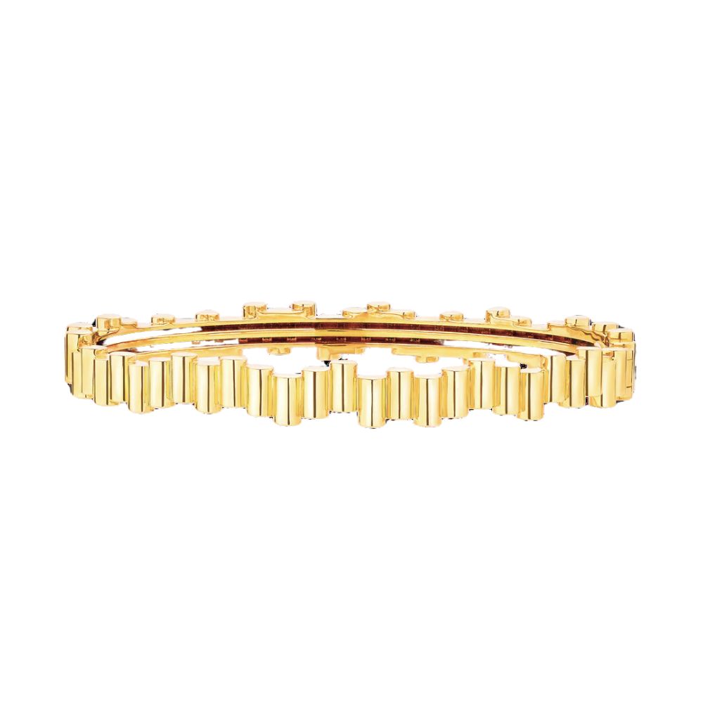 Viltier 18k Yellow Gold Edge Bangle Bracelet