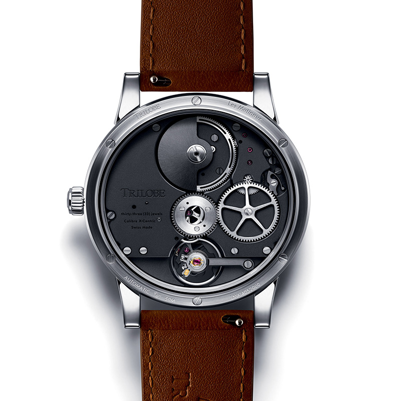 Trilobe Nuit Fantastique Titanium Green Dial  with Brown Alligator Strap